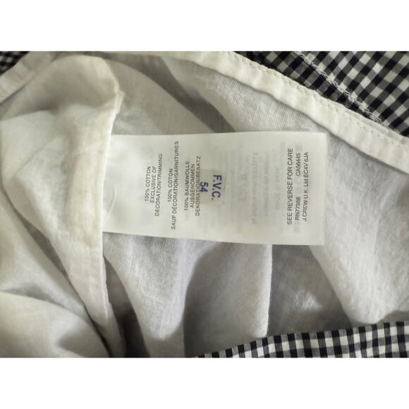 J.Crew Women's Black White Classic Gingham Plaid Ruffle Short Mini Dress 10 - Picture 6 of 7